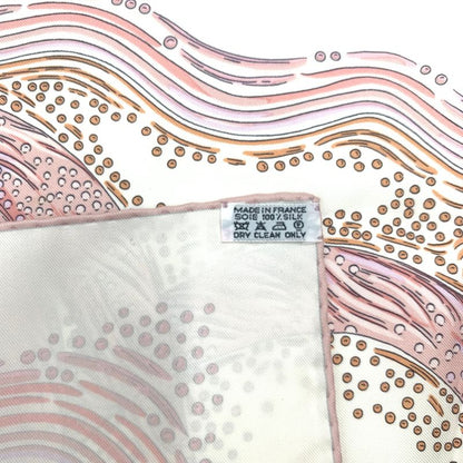 Hermes Carre 90 LES Rivieres DE Babel River Of Babel Pink Scarf 100% Silk