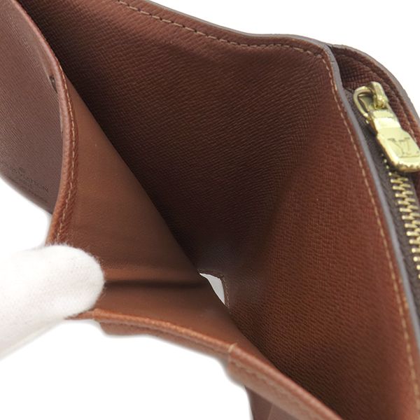 Louis Vuitton Bifold Wallet Compact Zip Monogram Canvas Monogram Gold Hardware