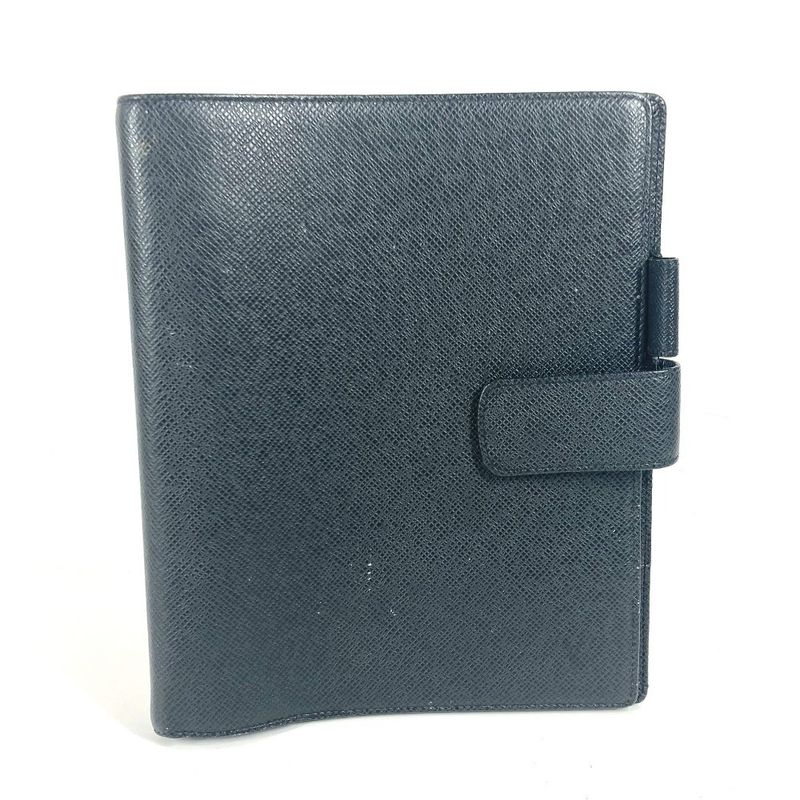 Louis Vuitton Notebook Cover Agenda GM R20232 Taiga Leather Ardoise Black