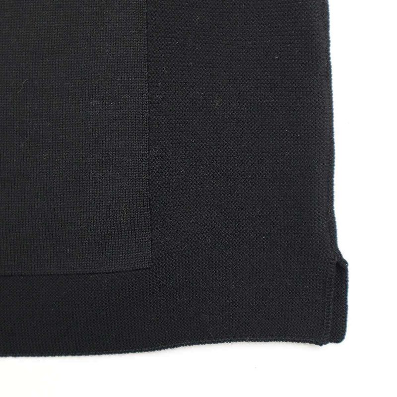 Hermes Jacquard Wool Knit Vest Black 44