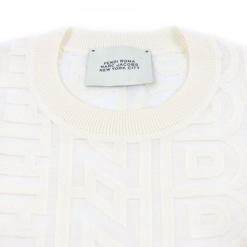  Fendi MARC Jacobs Fendi MARC Jacobs 2022 Fzx131 Wool 77% Logo Allover Pattern