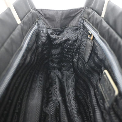 Prada Handbag Black Nylon Leather 80ka730