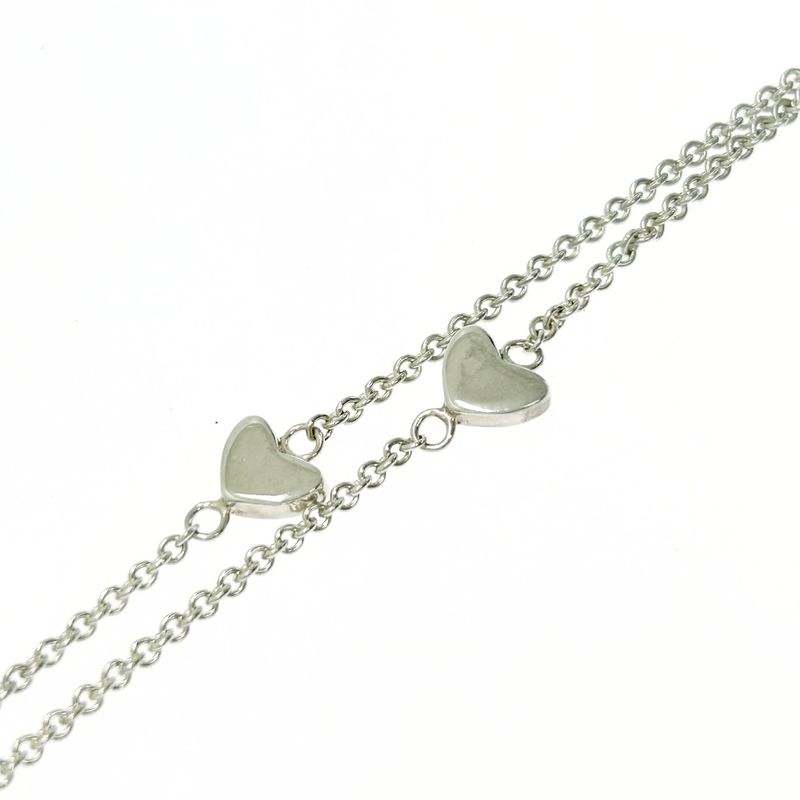 Tiffany & Co Silver Heart Link Lariat Necklace 8.8g 925 Engraved 421321 Necklace