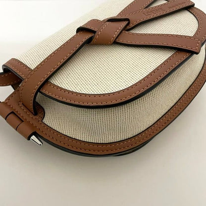 Loewe Shoulder Bag Gate Bag Small Brown Natural White