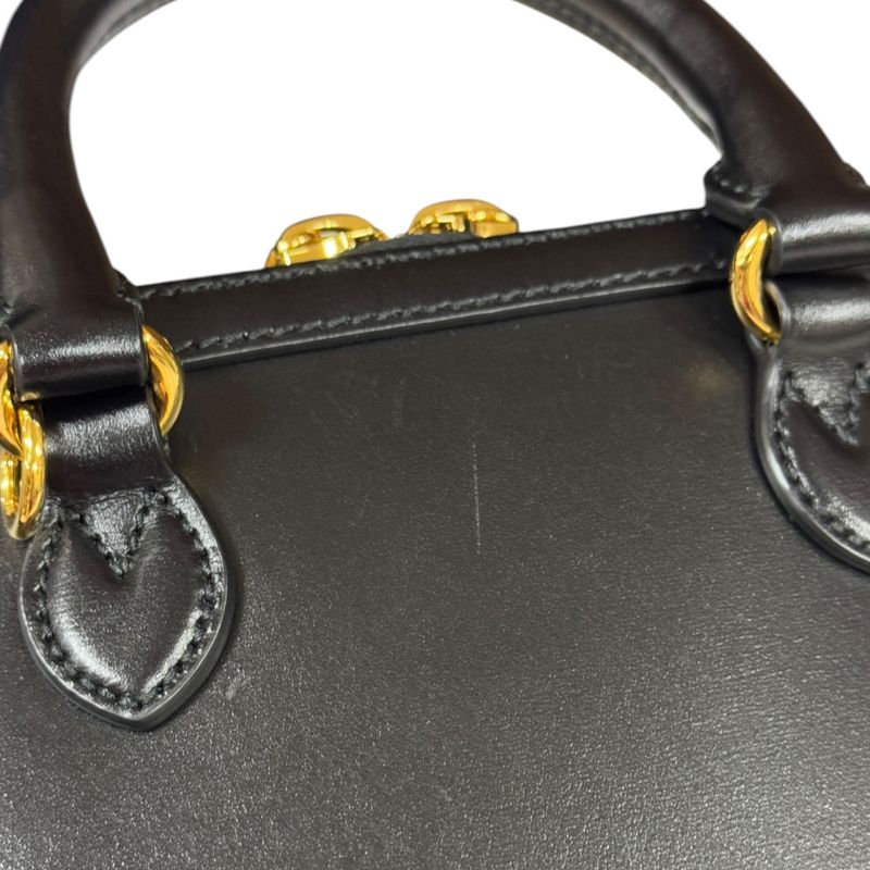 Gucci Horsebit 1955 Shoulder Bag Leather 640716 Black Ladies Gucci