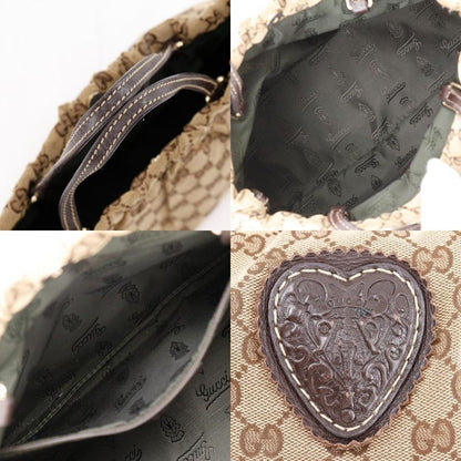 Gucci Heart Cles Sto 212994 GG Canvas Beige Ladies Handbag
