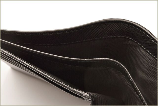 Prada Fold Wallet For Men 2mo513 Saffiano FUMO Gray Blue Outlet Unused