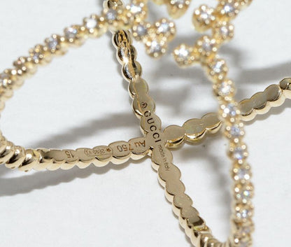 Gucci Ring 18K Yellow Gold Diamond 88P GG Running Ring