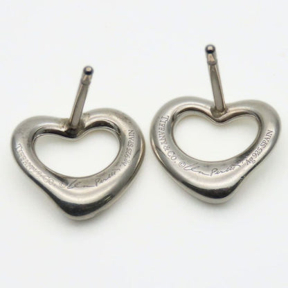 Tiffany & Co Earrings Open Heart 925 Silver Approx 2.2g Silver Elsa Peretti