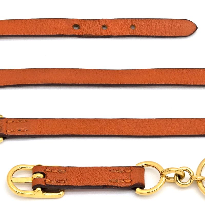 Hermes Leather Bracelet Ettelier Dubreuter Double Winding T2 Arm Circumference