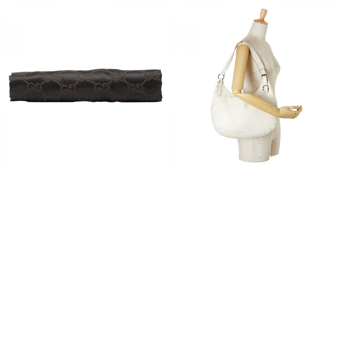 Gucci One Shoulder Bag 101308 Ivory Leather Women's Gucci