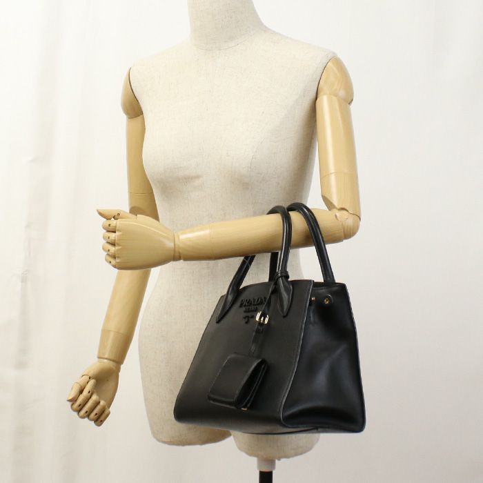Prada 2WAY Tote Bag Monochrome 1ba156 Tote Bag Saffiano Leather Women