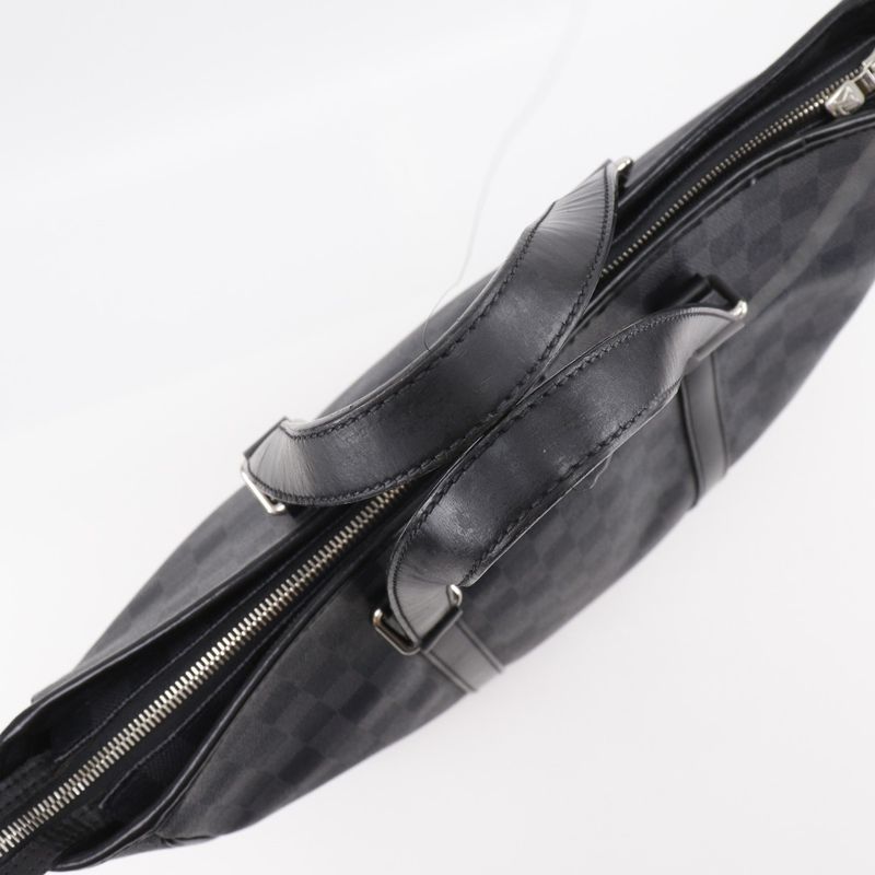 Louis Vuitton Tadao 2WAY Shoulder Tote Bag N51192 Damier Graphite Canvas Black