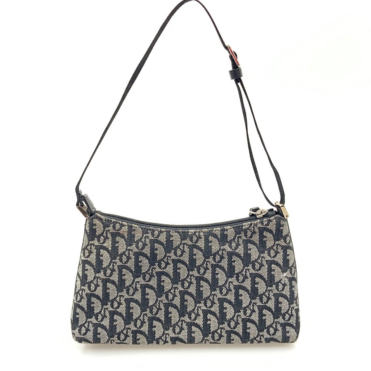 Christian Dior Trotter Handbag Pouch Beige X Black