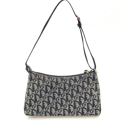 Christian Dior Trotter Handbag Pouch Beige X Black