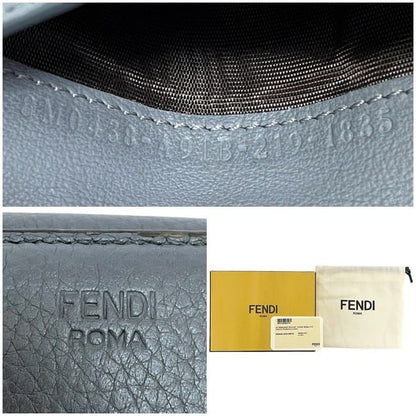 Fendi Fold Wallet Gray Peekaboo 8m0438 Excellent Condition Leather