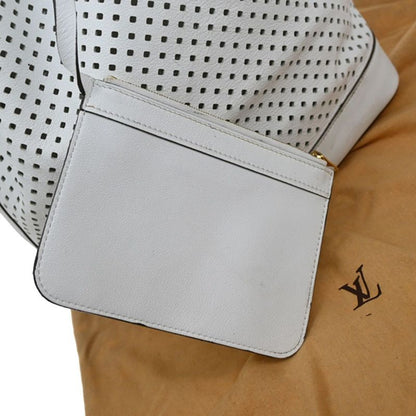 Louis Vuitton Noe Shoulder Bag Perforated Leather White 13ka919