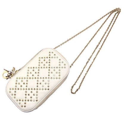 DIOR Lady Dior White Gold Hardware S0872bnhb Shoulder Bag Phone Pouch Phone