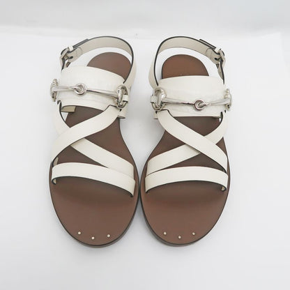 Gucci Sandals Bit White Dark Brown Size 37 1 2 Women's Apparel Women's
