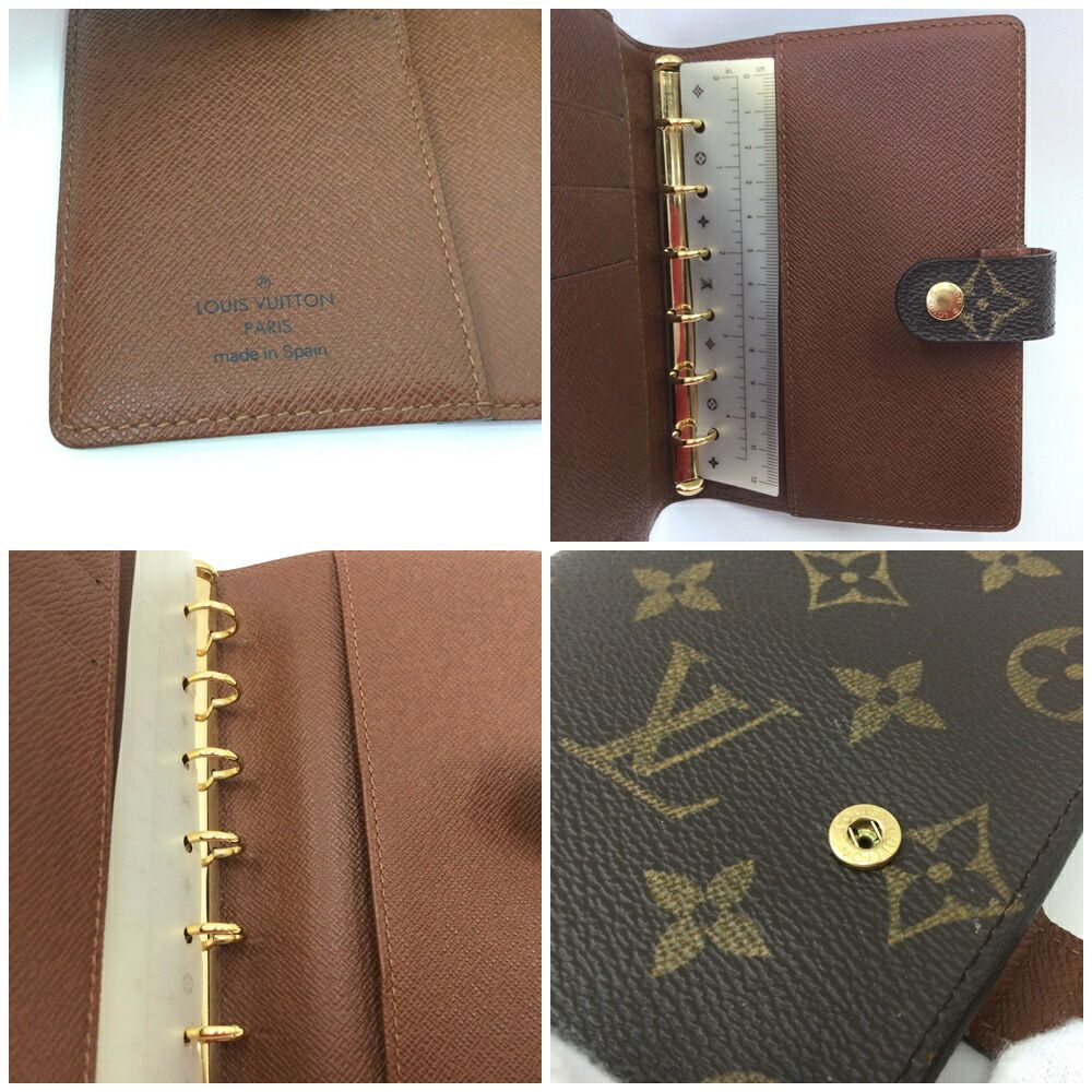Louis Vuitton Notebook Cover Agenda PM Monogram R20005 Brown