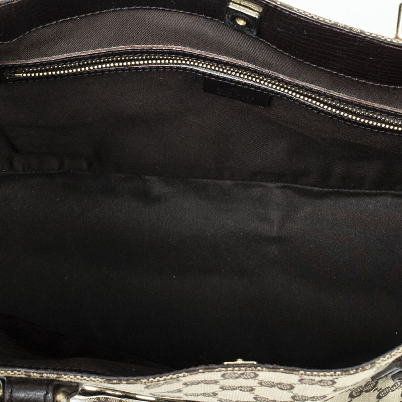 Gucci Medium Hustler Tote Brown/beige GG Canvas AB