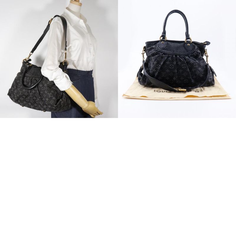 Louis Vuitton Neocavi MM 2WAY Shoulder M95351 Monogram Denim Black Sd3007