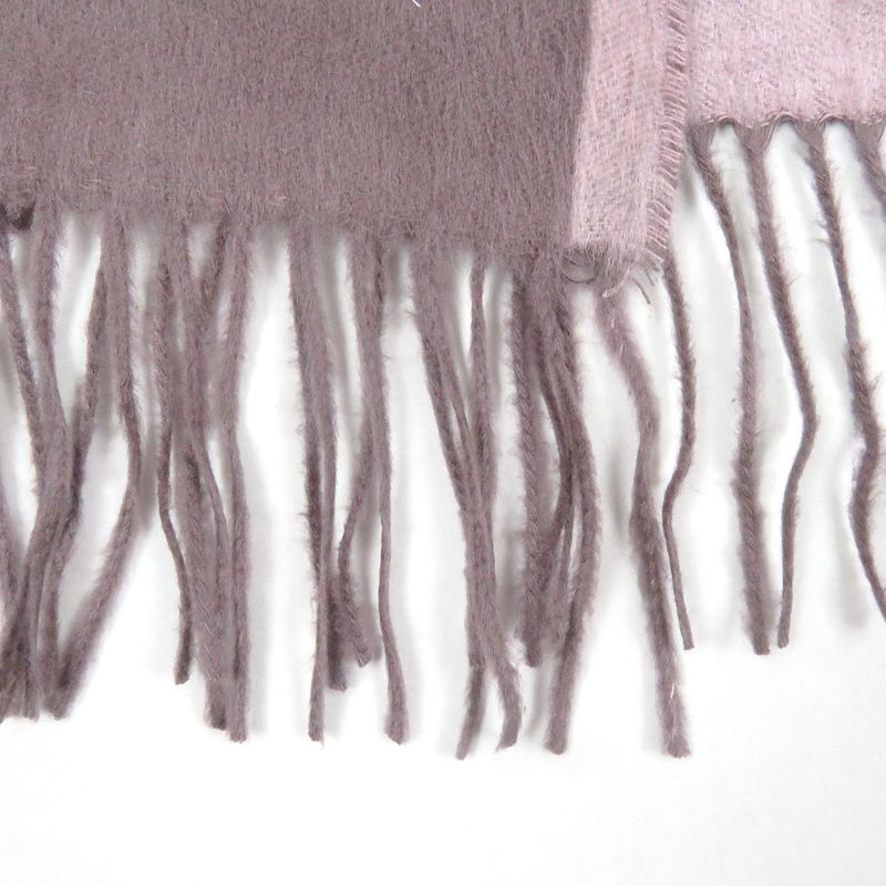 DIOR Homme 93c0015dh001 100% Silk CD Logo Embroidery Fringe Scarf Rose Violet