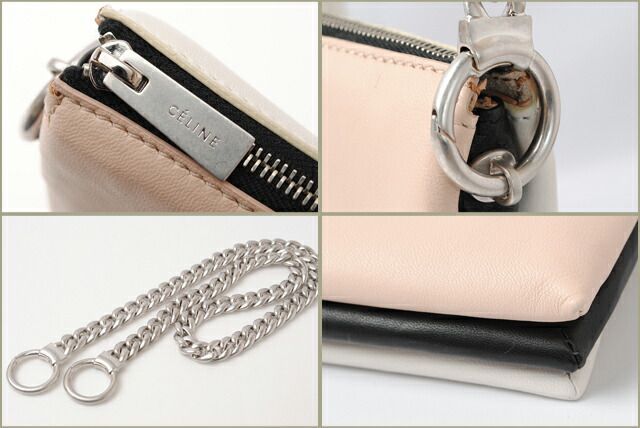 Celine Shoulder Bag Clutch Bag Celine 172843qrb Lambskin Fresh Natural Black