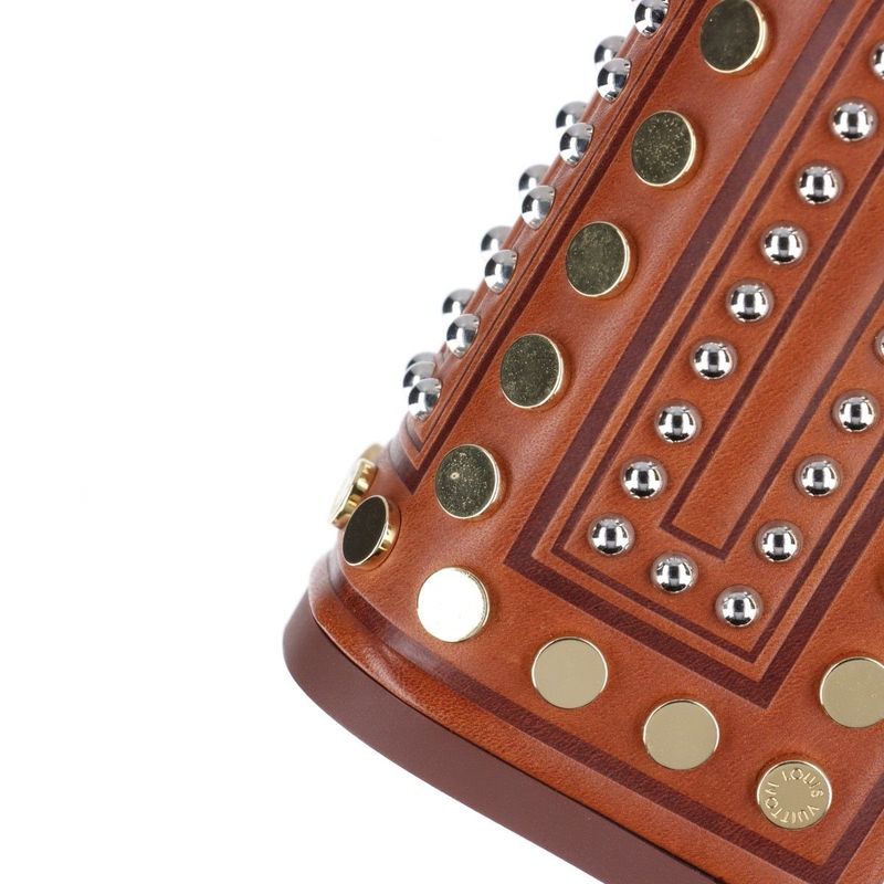 Louis Vuitton '18 Studded Leather Sandals Women's 36 Sc0138 Gold Made In Italy