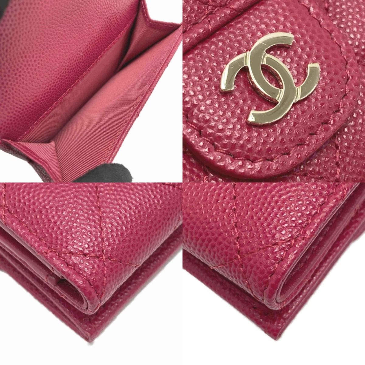 Chanel Classic Small Flap Wallet Ap0230 Rose Pink Cloth
