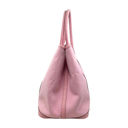 Hermes Tote Bag Garden Party PM Engraved □M Negonda Toile Offiche Pink Hermes