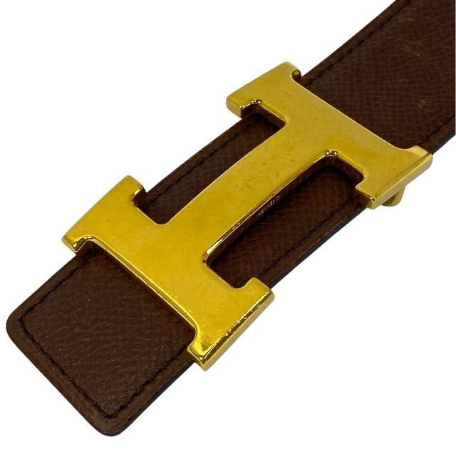 Hermes Constance Belt Accessories Small Leather Brown Green [size 70] Marked □A