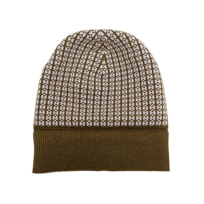 Hermes Knit Hat Beanie Brown Pink M Size Cashmere Hat Cap Women's
