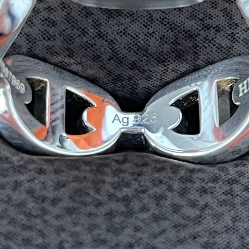 Hermes Chaine D'ancre Anchene Ring Size 12.5 Ag925 A25-2896