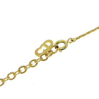 Christian Dior GP Rhinestone Faux Pearl Necklace Gold 409127 Necklace