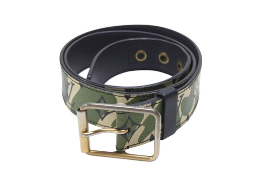Louis Vuitton Belt Ceinture Monogram Moflage Takashi Murakami Gold