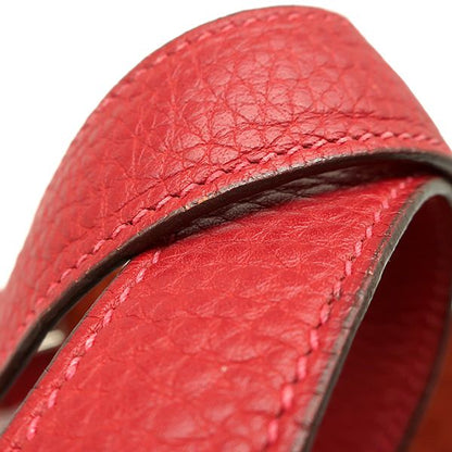 Hermes Handbag Picotin PM Taurillon Clemence Vermilion Silver Hardware Red H