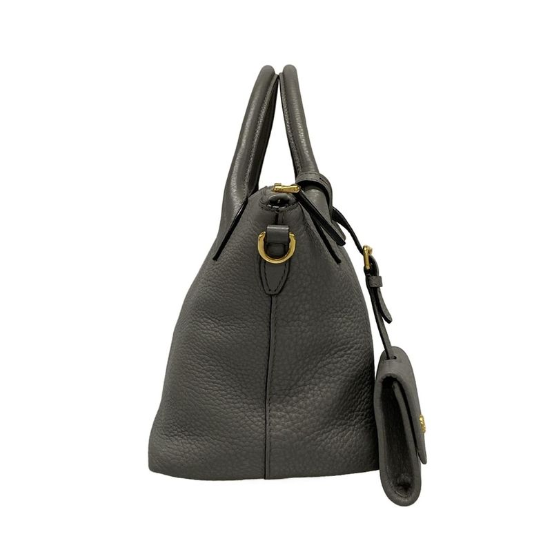 Prada Handbag - 1ba111 Dark Grey Leather