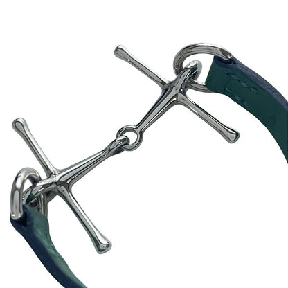 Hermes Bracelet Maul Leather Green X Silver Hardware