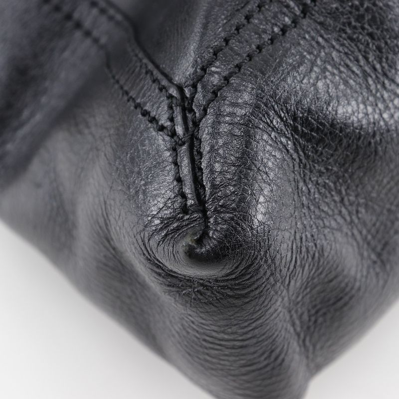 Fendi Chain Tote 2WAY Shoulder Leather Black Women's Tote Bag