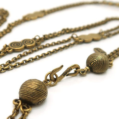 Yves Saint Laurent Necklace Long Vintage Swirl GP Yves Saint Laurent