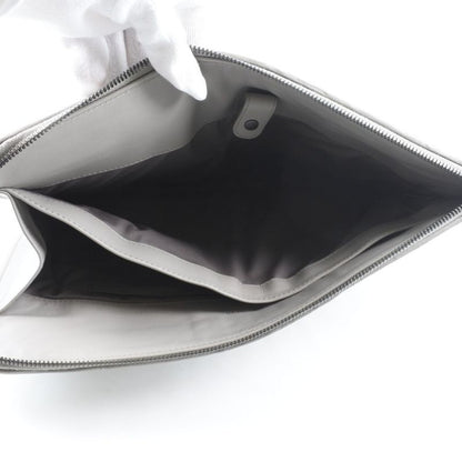 Bottega Veneta Bottega Veneta Intrecciato Calf Gray Men's Clutch Bag