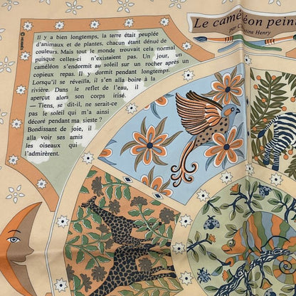 Hermes Le Cameleon Peintre Scarf Silk Multicolor