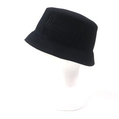 Hermes Dalton 100% Wool Chevron H Felt Hat Black 59 With Box And Storage Bag
