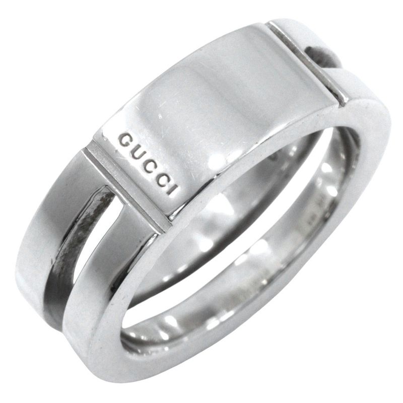 Gucci Logo Silver 925 9.5 Ladies 6.1g Ring