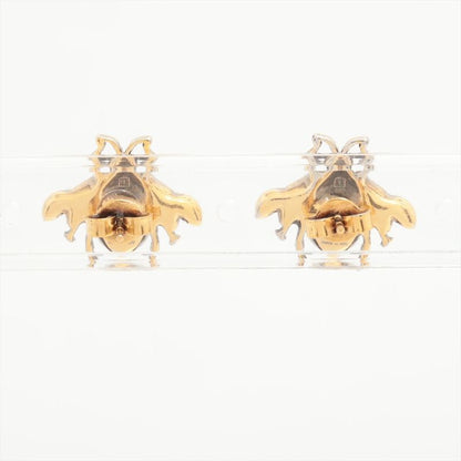 Gucci Interlocking G Bee Earrings (for Both Ears) GP X Rhinestone X Faux Pearl