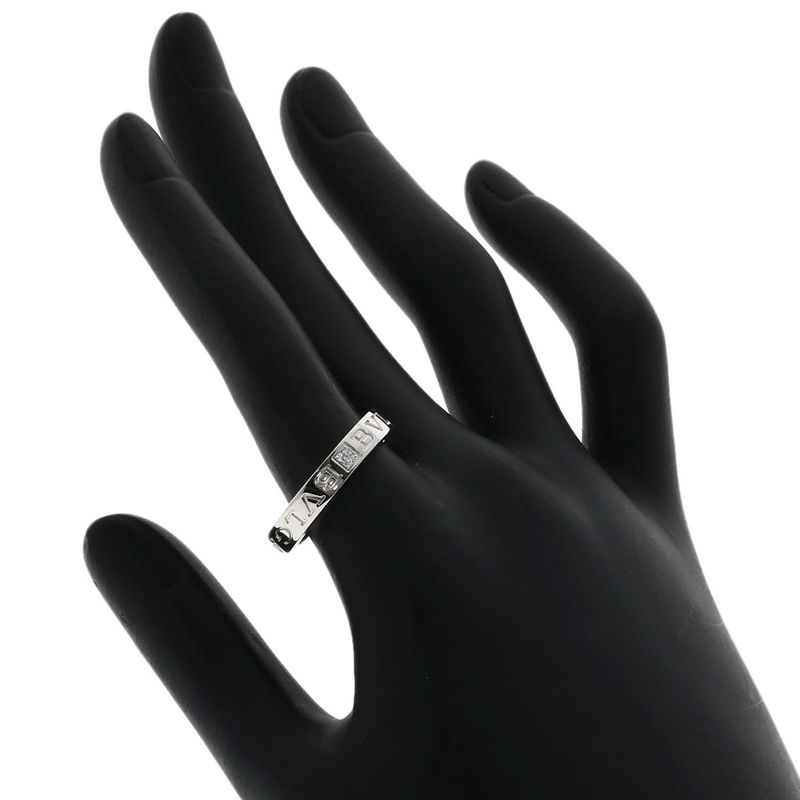 Bvlgari Bulgari Double Logo Diamond Ring And Ring 18K White Gold Ladies
