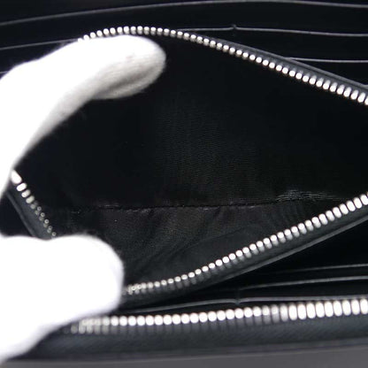 Prada Zip Around Long Wallet Black Leather