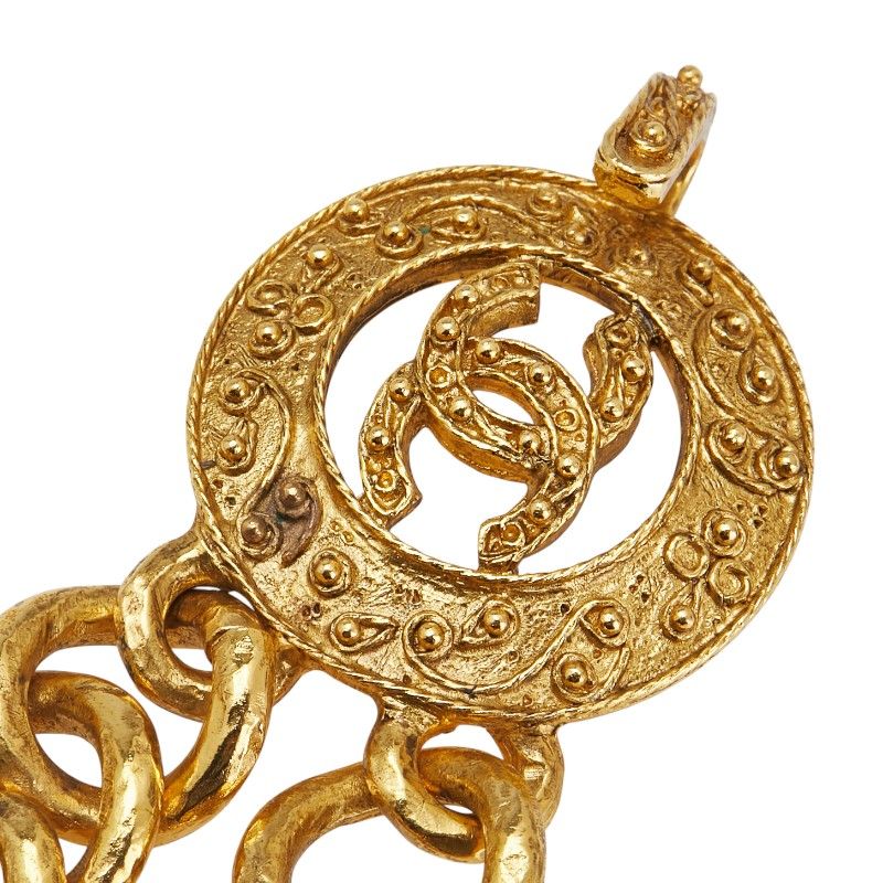 Chanel Vintage Coco Mark Chain Belt Gold Plated Ladies Chanel