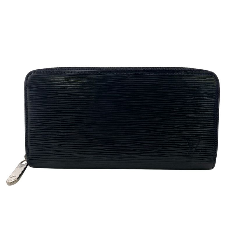 Louis Vuitton M61857 Epi Long Wallet Brand Card Holder Coin Purse Black Men's